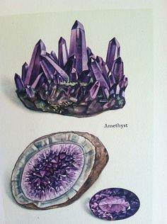 an image of amethysts and crystals