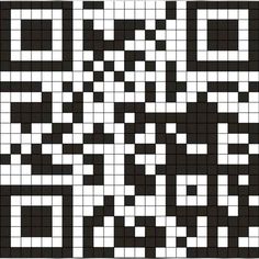 a black and white crossword pattern with squares in the middle, as well as an arrow