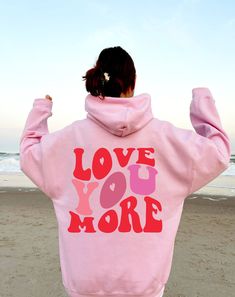 Thanks for choosing my shop! This is a sturdy and warm sweatshirt, with a message perfect for valentines day. A pre-shrunk, classic fit sweater that's made with air-jet spun yarn for a soft feel and reduced pilling. MORE COLORS AND STYLES HERE: https://www.etsy.com/shop/StrawberryTeeShop Our graphic sweatshirts are very soft, very cute and bound to keep you warm in the colder months. It's a pre-shrunk, classic fit sweater made with air-jet spun yarn for a soft feel.  MATERIALS The sweatshirts ar Trendy Crew Neck Hoodie With Lettering, Pink Slogan Hoodie With Crew Neck, Trendy Crewneck, Holiday Hoodies, I Hope You Know, Image Fun, Sweatshirt Crewneck, Hoodie Pullover, Soft Air