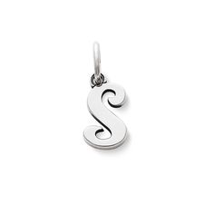 Script Initial Charm - James Avery Silver Initial Pendant Charms For Everyday, Silver Initials Charms For Everyday, Silver Charms With Initials For Everyday, Everyday Silver Charms With Initials, Sterling Silver Initial Pendant Charms For Personalized Gifts, Classic Everyday Sterling Silver Charms, Engraved Sterling Silver Initial Pendant Charm, Sterling Silver Engraved Initial Pendant Charm, Sterling Silver Initial Pendant Charms For Anniversary