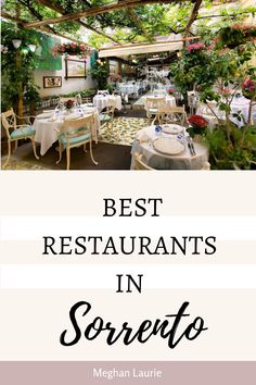 the restaurant in sorretto with text overlay that reads best restaurants in sorretto