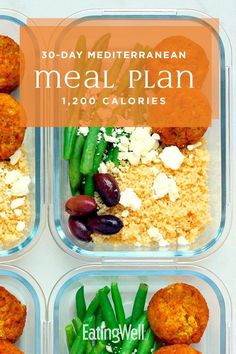 30-Day Mediterranean Diet Meal Plan: 1,200 Calories Ready Made Meals, 200 Calorie