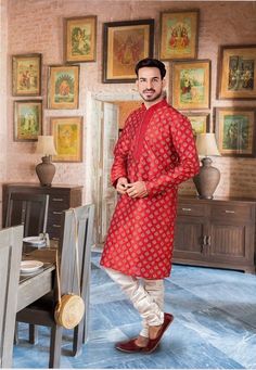 PRODUCT DESCRIPTION ITEM NAME - MEN KURTA PATTERN - As picture shown MATERIAL - Silk Straight COLOR- SAME AS PICTURES SIZE - AS YOU SELECTED LENGTH -SAME AS PICTURES NOTE : Pajama is not included. Size name - Actual Chest Size / Kurta Chest Size S - 34" Inches / 40" Inches M - 36" Inche / 42" Inches L - 40" Inches / 46" Inches NOTE : Color may be vary because of camera flash & different computer screen.Size may be vary to nature of item is handmade. Shipping Information The package will be shipped within 2 Business Days once the order paid and provide the tracking number. We ship standard shipping . The shipping will take 10-15 (working days) to deliver the package. We ship express shipping for U.S. (Fee- 10.00 $ )With DHL Express courier company. The shipping will take 3-5 working days to Mens Tunic, Traditional Kurta, Stylish Kurta, Kurta Patterns, Men Kurta, Kurta Men, Men's Ethnic Wear, Silk Kurta, Ethnic Looks