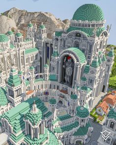 an image of a large building made out of legos in the shape of a castle