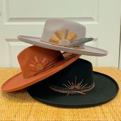 Custom Cowboy Hats, Painted Hats, Hat Embroidery, Embroidered Hat, Love Hat, Western Hats, Cowgirl Hats