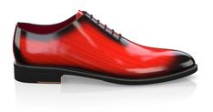 Men's Luxury Dress Shoes are handcrafted by individual order. Upper material is made by leather, premium leather. Insole and lining materials - leather. Your new shoes will be handcrafted especially for you and delivered for free to your home or office in 1-2 weeks. Included option for free return and remake if the shoes do not fit.Only now all this is available at an exclusive price of $255.00.Proceed with you order now. Elegant Red Oxfords With Leather Sole, Elegant Red Oxfords For Party, Formal Red Oxfords With Closed Toe, Red Leather Shoes With Pointed Toe And Rubber Sole, Red Leather Shoes With Pointed Toe And Leather Sole, Formal Red Closed Toe Oxfords, Red Leather Pointed Toe Shoes With Rubber Sole, Red Closed Toe Oxfords For Formal Occasions, Elegant Red Oxfords With Red Sole