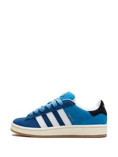 Adidas Campus 00s "Bright Blue/Dark Marine" Sneakers - Farfetch Sporty Blue High-top Sneakers With Gum Sole, Adidas High-top Suede Skate Shoes, High-top Adidas Suede Skate Shoes, Adidas Blue High-top Sneakers With Boost Midsole, Blue Custom Sneakers With Vulcanized Sole For Streetwear, Blue Skate Shoes With Vulcanized Sole For Streetwear, Blue Vulcanized Sole Skate Shoes For Streetwear, Adidas Blue High-top Skate Shoes, Blue Adidas High-top Sneakers