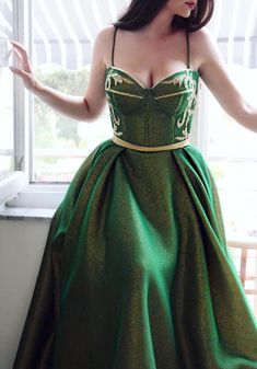 Tarragon Tease TMD Gown – Teuta Matoshi Prom Dresses Aline, Asgardian Dress, Teuta Matoshi, Chic Prom Dresses, Rose Gown, Sparkly Prom Dress, Dark Green Dress, Taffeta Dress, High Quality Dress