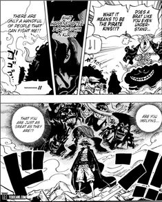 the page from one piece of anime comics