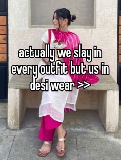 Traditional Outfits Aesthetic, Sanskriticore Aesthetic, Desi Wear Captions, Desi Wear Aesthetic, Indian Wear Quotes For Instagram, Indian Aesthetic Outfit