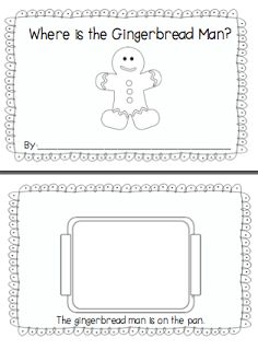 the gingerbread man and where is the gingerbread man? worksheet set