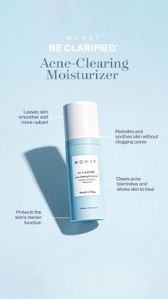 Fight acne + hydrate with this acne fighting moisturizer! Skin Care Brand Design, Skin Care Ads, Monat Hair Products, Monat Products, Moisturizing Routine, Acne Clearing, Shampoos And Conditioners, Skincare Products Photography