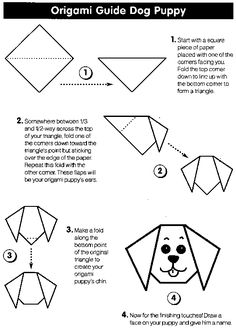 how to make an origami dog puppy step by step instructions for kids and adults