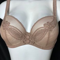 MAISON 3 PIECE MESH BRA Spring Beige Full Cup Bra, Cacique Bras, Front Zip Sports Bra, White Lace Bralette, Pretty Bras, Corset Bra, Red Bra, Mesh Bra, Full Coverage Bra