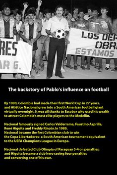 Popularization of football by Pablo Escobar in Colombia Sayings About Family, Pablo Escobar Quotes, Money Attitude, Carlos Valderrama, Netflix Quotes, First World Cup, Family Money, Netflix Original Series, Pablo Escobar