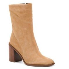 Questions? Leave A Comment Below! Spring Square Toe Suede Heeled Boots, Spring Suede Square Toe Heeled Boots, Tan Leather Ankle Boots, Dress Booties, Western Ankle Boots, Mid Boots, Block Heel Boots, Black Leather Ankle Boots, Franco Sarto Shoes