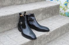 Crafted Leather Bespoke Dress Shoes Black Calf Leather Jodhpur Boot on Storenvy Bespoke Dress, Quality Leather Boots, Jodhpur Boots, Custom Design Shoes, Handmade Leather Shoes, Jodhpur, Shoes Black, Leather Craft, Leather Handmade