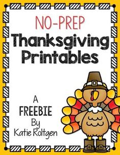 no prep thanksgiving printables for kids