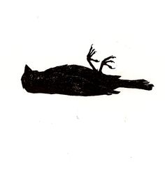 a black and white drawing of a deer laying down