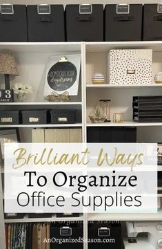 Is your home office a tidy space you enjoy working in, or is it cluttered? Check out these brilliant ways to organize your office supplies! #small #closet #organization #ideas