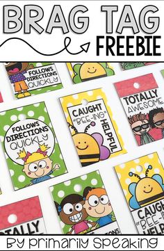 the brag tag freebie is an easy way to teach kids how to use brag tags