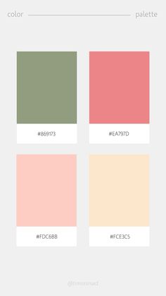 the color palette is shown in different shades