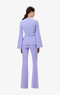 Halluana Periwinkle Trousers– Safiyaa London Timeless Chic, Open Sleeve, To Night, Couture Collection, Bell Bottoms, Wide Leg Jeans