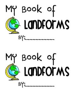 the book of landforms by my book of landforms is written in black and white