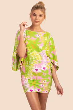 LA PALMA TUNIC – Trina Turk Dinner Attire, Palm Royale, Coverup Swimsuit, Sleeve Swimsuit, Swim Cover Up Dress, Beach Mini Dress, Swimsuit Material, Trina Turk Dresses, Swim Cover