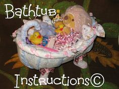 there is a bathtub with toys in it and the words, bathtub instructions