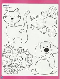 a coloring book with pictures of dogs and cats