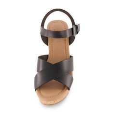 Meet Rosie, a fashionable cork wedge sandal. Rosie features a soft vegan leather upper with adjustable straps, along with a padded memory foam insole for added comfort. Rosie's non-slip outsole will make walking in its 2.5 inch block heel super easy. Dress Sandals Flat, Cork Wedges Sandals, Footbed Sandals, Black Wedge Sandals, Slipper Sandals, Sandals For Sale, Comfortable Sandals, Wedge Sandal, Sneaker Shopping