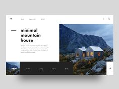 the minimal mountain house website is displayed