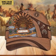 Buy More Pay Less: Discount 35% Off When Purchase From 3+ Items Product title: Personalized Native Pride Baseball Caps Tribe Hats Native American Gift Indian Gift Cap for Men Women Indigenous Caps Shipping time = Processing time (3-5 days) + Delivery time ( 10-15 days) Product Features: - Premium Quality: Crafted from 100% polyester, this anti-wrinkle cap offers exceptional comfort, quick-drying properties, and lightweight feel, making it the perfect gift for military soldiers, veterans, dads, g Brown Flat Bill Baseball Cap For Gift, Brown Flat Bill Hat As Gift, Gift Brown Flat Bill Hat, Brown Cap Hat For Gift, Brown Cap Hats As Gift, Brown Curved Brim Snapback Hat Gift, Brown Cap As Gift, Brown Snapback Hat With Flat Bill For Gift, Brown Flat Bill Snapback Hat Gift