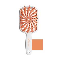 UNbrush Plus Orange Sherbet Swatch Front View Detangler Hair Brush, Ez Detangling Brush, Wet Brush Hairbrush, Tangle Teaser Hairbrush, Best Detangling Brush, Ceramic Brush, Boar Bristle Brush, Detangling Hair Brush, Orange Sherbet