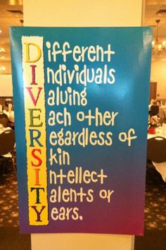 a sign with words written on it that say different individuals