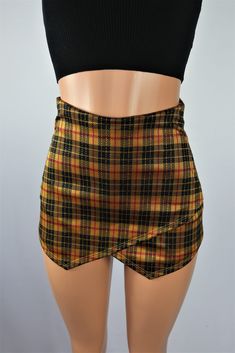 Size: L Cheap Fashion Outfits, Plaid Skort, Wrap Skort, Cheap Fashion, Cheap Clothes, Fashion Killa, High Waisted Shorts, Online Clothing, I Dress