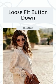 This Women's loose fit button down shirt features long sleeves, women's collared shirt, casual shirts for women, loose-fit fashion ladies tops and blouses can be tied at the waist or wrapped around waist. Perfect for casual daily wear, date, vacation, beach, party, work, dressy, outdoor activities in summer, spring or fall. Button down shirt for women casual/button down blouses for women fashion 2022//loose casual shirts for women. As an amazon associate I earn from qualifying purchases.