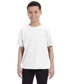 Youth Midweight RS T-Shirt - WHITE - S | Comfort Colors Youth Ring Spun Top in White Size Small | Cotton C, 9018 Heart Party, Shark T Shirt, Sewing Tags, Comfort Colors Tee, Embroidered Tshirt, Carolina Blue, Image Gallery, Dye T Shirt, Sleeve Cotton