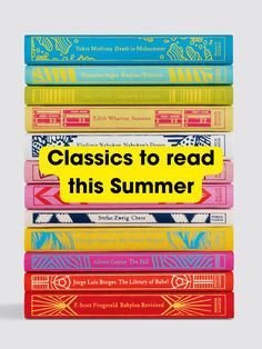 books stacked on top of each other with the title classic to read this summer written in yellow