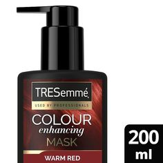 TRESemmé Colour Enhancing Hair Mask Warm Red 200ml | Hair | Superdrug Tresemme Shampoo, Wash Routine, Hair Color Chart, Dark Brunette, Formula Cans, Glam Squad, Color Your Hair, Warm Red, Color Treated Hair