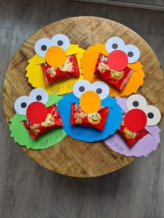 the sesame street cookies are decorated to look like characters