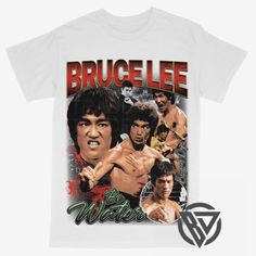 Bruce Lee Graphic Rap Style Tee Shirt Martial Artist, Bruce Lee, Modern Fit, Martial Arts, Classic Design, Graphic Tee, Premium Quality, Graphic Tees, Cotton Fabric