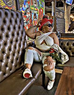 Red bottoms, Fedora Hat, Dior Sunglasses, Christian Louboutin sneakers, distressed jeans, plus size fashion Hat Outfit Women, Louboutin Sneakers, Plus Size Baddie, Christian Louboutin Sneakers, Plus Size Baddie Outfits, Hat Outfit, Jeans Plus Size, Red Bottom, Dior Sunglasses