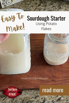 the ingredients for sourdough starter are in plastic bags