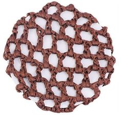 a round object made out of brown and white squares