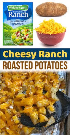 cheesey ranch roasted potatoes are the perfect side dish for any family to enjoy and eat