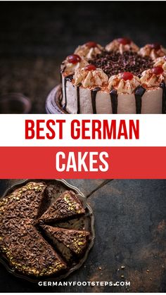 the best german cakes with chocolate frosting and crumbs