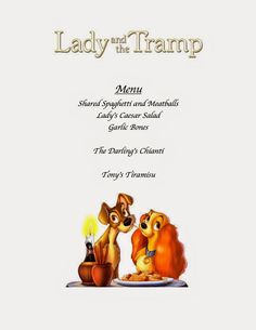 lady and the tramp menu