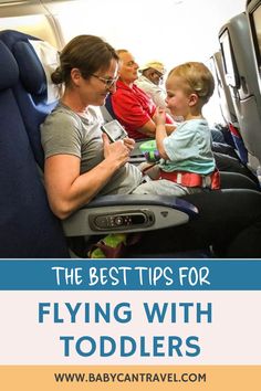 the best tips for flying with toddlers on an airplane are in this postcard